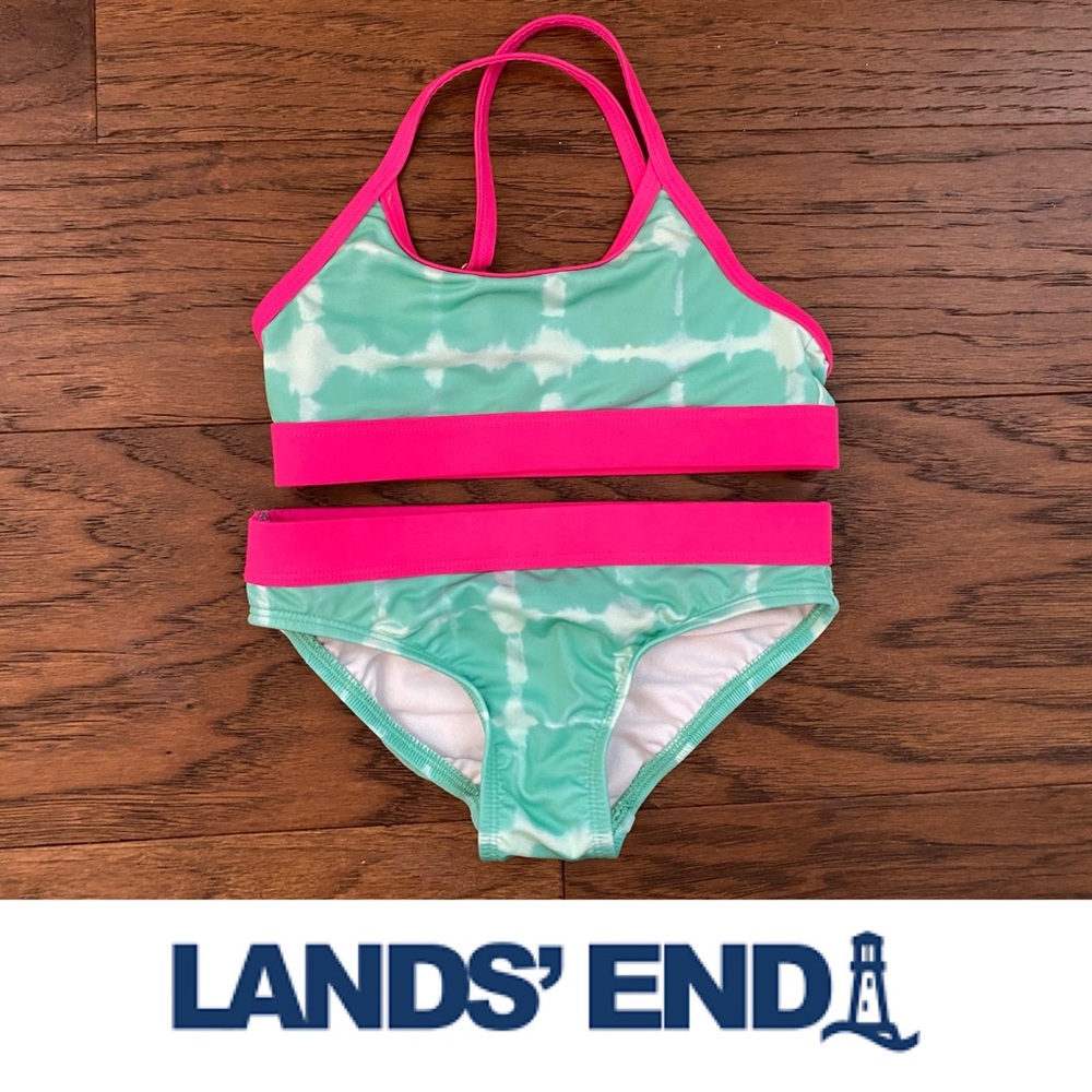Land’s End Two Piece Girls Bathing Suit Size 5T